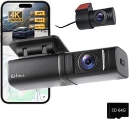 Dual Dashcam - Zwart - 4K Resolutie - Nachtzicht - Voor Auto's — thumbnail 1