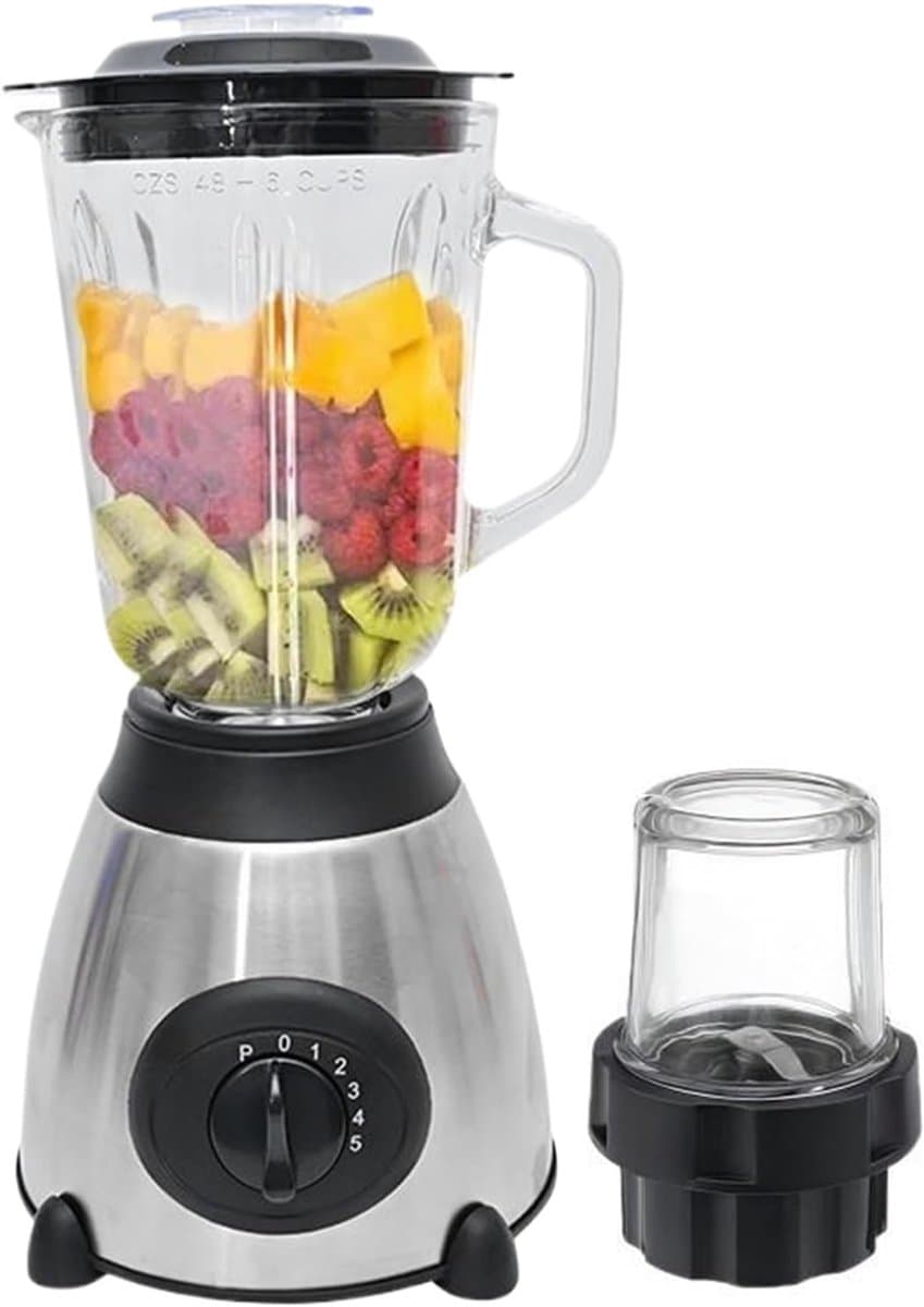 Keukenmixer - Voedselverwerker - Dagelijkse maaltijden - 5 snelheidsniveaus - 1.5 liter kan - Zwart — afbeelding 1