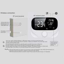 Draadloze Thermostaat - Slimme Bediening - Energie Besparen - App Bediening - LCD Display - Wit — thumbnail 3
