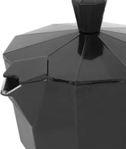 - 3 kopjes (3 kopjes), klassieke Italiaanse aluminium kookpan met handvat tegen bouillon, voor keuken, camping, kantoor, 150 ml (zwart) — thumbnail 4
