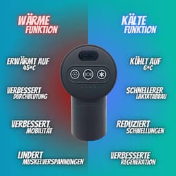 SnelShoppen - Winch Warmte en Koude Massagepistool | Massage Gun met Warmte - Koud Functie (Zwart) voor Spierontspanning en Herstel — thumbnail 4
