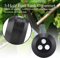 SnelShoppen - Brandstoftank Tube 3 Gat Grommet Vervangingen voor Trimmer Grasmaaier 13211546730 V137000030, Hoogwaardige Rubber, 5mm Gat, Duurzaam en — thumbnail 3