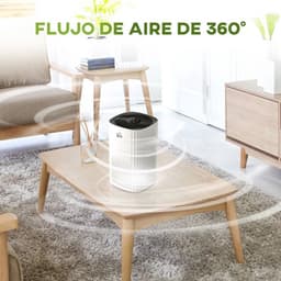 Luchtreiniger - Air cleaner - Airpurifier - Air purifier met HEPA CADR Filter - 225m ³/u tot 24 m² - LED-display - ABS en PP - ≤ 60dB - 25W - Wit — thumbnail 2