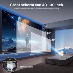 Zavio® Mini Beamer - Mini Projector - Beamer 4k — thumbnail 3