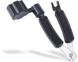 Okado Gitaar Snaarwinder 3-in-1 met Knipper en Brugpintrekker – Zwart
