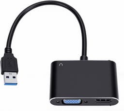 USB naar Dual HD VGA Adapter - USB Adapter 2 Schermen - Werk Efficiënter - Ondersteunt 2 Beeldschermen — thumbnail 1