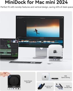 Mini Dock met SSD - USB Hub Docking Station - Mac Mini Uitbreiden - Geïntegreerde 1TB SSD - 4K@60Hz HDMI — thumbnail 4