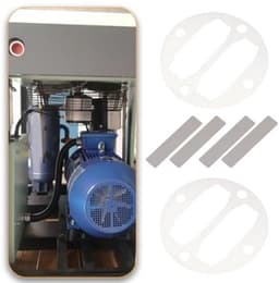 4 sets luchtcompressorkop aluminium pakking membraanventiel inclusief 73 mm aluminium pakking 10x47 mm klepstuk compatibel met centrale pneumatische compressoronderdelen — thumbnail 3