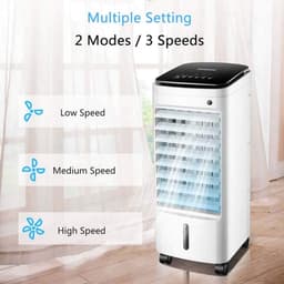 Mobiele airco ventilator - Persoonlijke koeler - Persoonlijke verkoeling - Watergekoeld - Compact formaat - Wit — thumbnail 2
