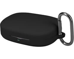 kwmobile cover voor oordopjes case - geschikt voor Shokz OpenFit Pro - Trendy beschermhoes draadloze oordopjes in zwart