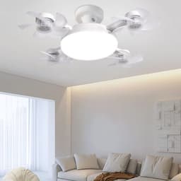 Plafondlamp Geschikt voor buiten, plafondventilator met ledverlichting, afstandsbediening, stil, opvouwbaar, 60 watt — thumbnail 1