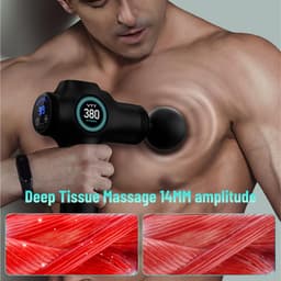 Massage Gun – 99 Snelheden – 9 Massagekoppen – LCD Touchscreen – USB-C – Tot 8 Uur Gebruiksduur — thumbnail 4