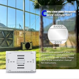 Slimme Thermostaat - Warmtepomp Thermostaat - Energie Besparen - App en Spraakbesturing - 17 x 13 x 7 cm - Wit — thumbnail 4