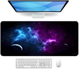 Olivivo® Muismat Melkweg - Gaming Mousepad XXL - Onderlegger - Grote Muismat - 90x40 CM - Bureaulegger - Toetsenbord - Anti Slip - Waterproof - Desktop mat — thumbnail 1