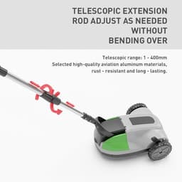 Elektrische Grasmaaier - Gazonmaaier Compact - Gazon Onderhoud - Borstelloze Motor - Tot 50 m² - Zwart — thumbnail 2