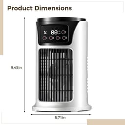 Draagbare Nevel Koeler - Mini Airco - Persoonlijke Koeling - Zes Snelheden - 300Ml Tank - Wit — thumbnail 2