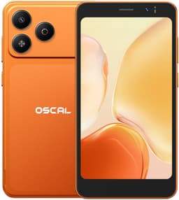 OSCAL FLAT 3C Mini Smartphone - 4G AI - DUAL SIM - 12GB RAM - 32GB ROM - Android 16GO Telefoon - 5 inch - 3000mAh - 2MP+5MP - GPS - Oranje — thumbnail 1