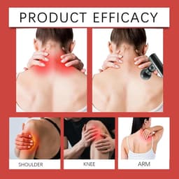 Percussie Massager - Draadloze Rugmassage - Spierontspanning - Geluidsreducerend Ontwerp - 10 x 5 x 107 cm - Zwart — thumbnail 2