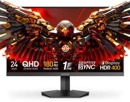 KOORUI G2421V 24-inch Gamingmonitor - 180 Hz - 1 ms - Snelle IPS-monitor- Schermresolutie 2560 × 1440 - Zwart — thumbnail 2