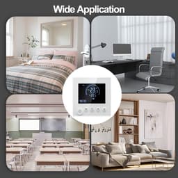 Programmeerbare Thermostaat - Temperatuurregelaar Kamer - Verwarming Regelen - NTC-temperatuursensor - 86 x 86 mm - Wit — thumbnail 3