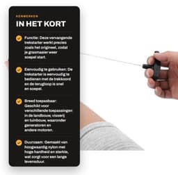 Startkoord vervangingsonderdeel - Geschikt voor GX35 - GX35NT - HHT35S - Grasmaaier - Eenvoudig te gebruiken - Directe vervanging - Startmechanisme — thumbnail 3
