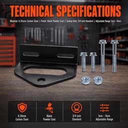 Universele trekhaak voor grasmaaier, grasmaaier, koolstofstaal, met bouten, M8-schroeven, grasmaaier, accessoires voor - ShopVlot — thumbnail 3