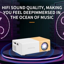 SnelShoppen - Ejoyous Mini-projector 1080p, 100 ANSI, 1000 lm, Draagbare Helderheidsprojector voor Thuisbioscoop, Slaapkamer, Feest, Camping, Kinderen — thumbnail 3