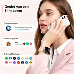 Blackview R50 Watch - Smartwatch Dames & Heren - SOS- Android & iOS - Roze — thumbnail 5