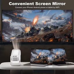 SnelShoppen - Mini Projector Beamer met WiFi 6, Bluetooth 5.4, Ondersteunt 4K 1080P, Auto Keystone, 180° Rotatie, Compatibel met HDMI/TV Stick/Laptop — thumbnail 5