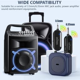 SnelShoppen - Draadloze Microfoon Headset 2,4 G met 50 m Bereik, Oplaadbare Hoofdbeugel Microfoon voor Luidspreker, Reisleider, Fitness en Dansleraar — thumbnail 4