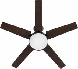 Stille plafondventilator met ledverlichting – 132 cm – 5 omkeerbare bladen – dimbare ledlamp van 24 W – 6 snelheden – zomer-/wintermodus – timer, geheugen, afstandsbediening – ideaal voor de woonkamer en slaapkamer – walnoothout — thumbnail 1