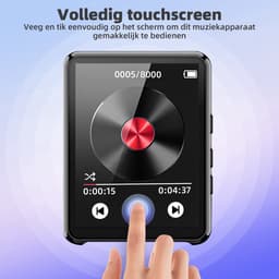MP3 Speler met Bluetooth 5.4 - 64GB - 2.4 Inch Touchscreen - HiFi Geluid - FM Radio - Recorder - met Oordopjes — thumbnail 4