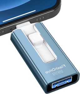 USB Flash Drive - Geheugenstick Telefoon - Foto Opslag - Snelle Data Transfer - 256GB - Blauw — thumbnail 1