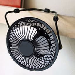 4-inch kleine USB-bureauventilator van metaal, fluisterstil, 360 graden kantelbaar - Zwart — thumbnail 2