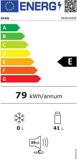 Compacte Koelkast - Kleine Koelkast - Dranken Koelen - Energiezuinig - 41 Liter - Wit — thumbnail 3