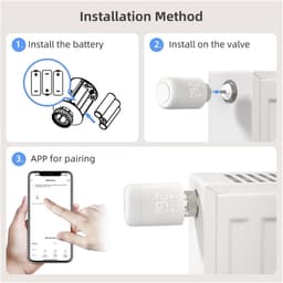 Radiator Actuator - Thermostaat Klep - Verwarming Regelen - App Bediening - 4 Stuks - Wit — thumbnail 4