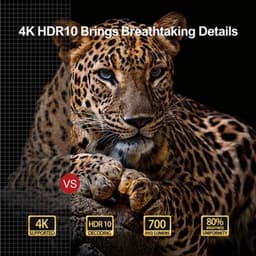 Beamer - Projector - Mini Projector - Full HD Native 1080P - met 120-inch E-ALR Projectorscherm & Stand – Outdoor Camping & Home Theater – EU Plug — thumbnail 5