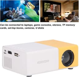 SnelShoppen - Mini Projector TFT LCD Video Projector - Draagbare Home Theater Beamer met Ingebouwde Speaker - Compatibel met USB, AV, Smartphone, Tabl — thumbnail 2