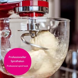 SnelShoppen - Professionele deeghaak roestvrij staal voor Kitchen Aid foodprocessor 4.3/4.8 liter - spiralen, vaatwasserbestendig, ideaal voor broodde — thumbnail 2