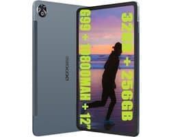SnelShoppen - T20 Ultra Tablet PC 12 inch, G99 Octa-Core 32GB RAM + 256GB ROM, 2TB uitbreidbaar, 10800mAh batterij, Dual 4G LTE, 16MP camera, Grey