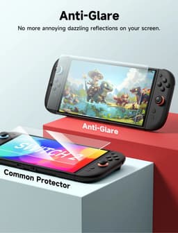 JSAUX Anti-Glare Screenprotector voor Nintendo Switch 2 - 9H Gehard Glas - 2 Stuks - Mat & Anti-Fingerprint - GP0124A — thumbnail 5