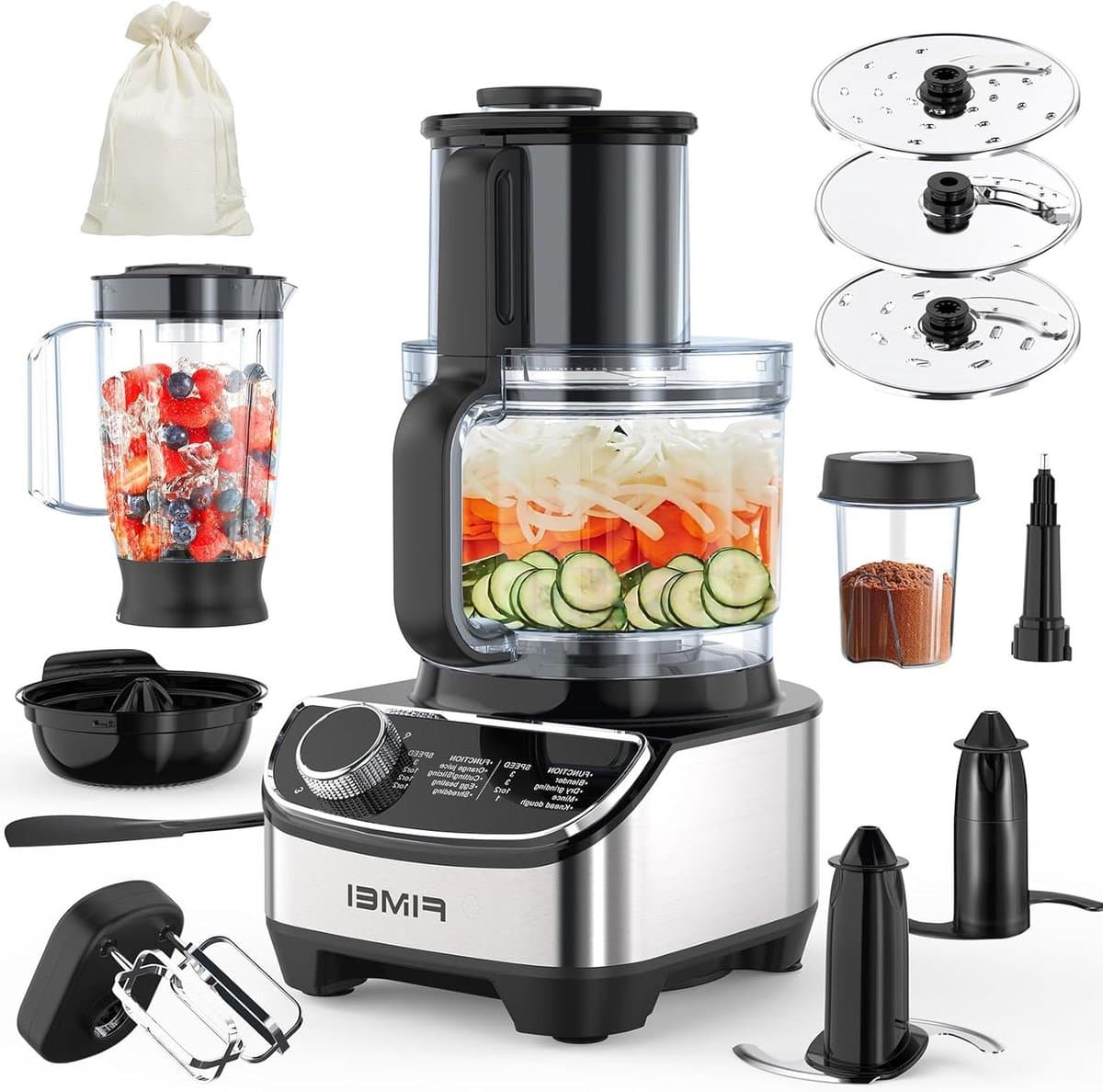 Keukenmachine - Keukenrobot Mixer - Voedsel Bereiden - Krachtige 1300W Motor - 3.5L Kom - Zwart — afbeelding 1