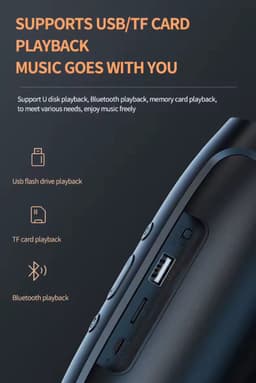 Draadloze Bluetooth Speaker Blauw – 6W Stereo Bass, 360° Surround Sound, 800mAh Batterij, Bluetooth 4.2, FM Radio, USB & TF-kaart – Draagbare Mini Speaker — thumbnail 5