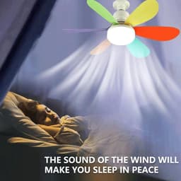 Plafondventilator met Licht - Inschroefbare Mini Ventilator met Afstandsbediening - 52 cm - 3 Snelheden en 3 Kleurtemperaturen - Veelkleurig — thumbnail 5