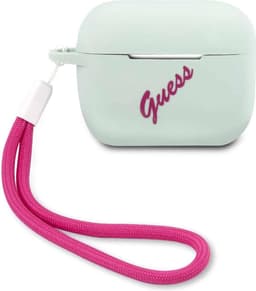 GUESS Vintage Siliconen Geschikt voor AirPods Pro Case - Mint Groen — thumbnail 1