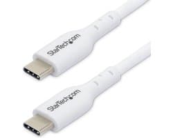 StarTech.com 3m USB-C Laadkabel, Charge & Sync, 60W (3A) PD, USB 2.0, Laptop Type C Laadkabel, TPE Mantel - Witte USB-C Oplaadkabel