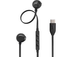 JBL Tune 305C - USB-C Oordopjes voor iPhone 15, 16 & 17 - Bedrade In-ear met Microfoon - Oortjes Bedraad - JBL Pure Bass Sound - Android & Laptop - Zwart
