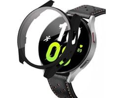 Volledige bescherming gehard glas Geschikt voor Samsung Galaxy Watch 5, 44mm Zwart