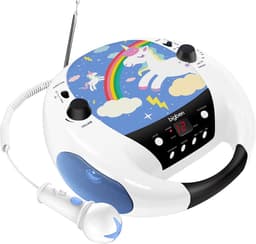 Bigben CD52 - Draagbare Radio CD-Speler - Microfoon - Eenhoorn/Unicorn - Blauw — thumbnail 5