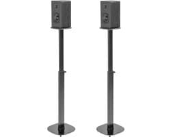 VDD Speaker Standaard - Vloerstandaard - Universeel Standaard - In Hoogte Verstelbaar - Luidspreker Standaard - Kabelmanagement - Zwart - set van 2